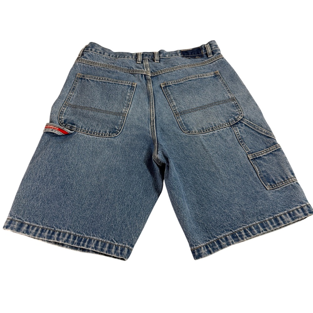Vintage Y2K Baggy Unionbay Mens Carpenter Shorts 36 Blue Side Stripe